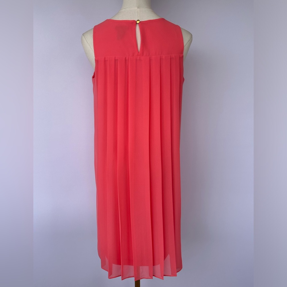 Ann‎ Taylor Factory Petite Women’s Pleated Back Swing Dress Coral Size 4